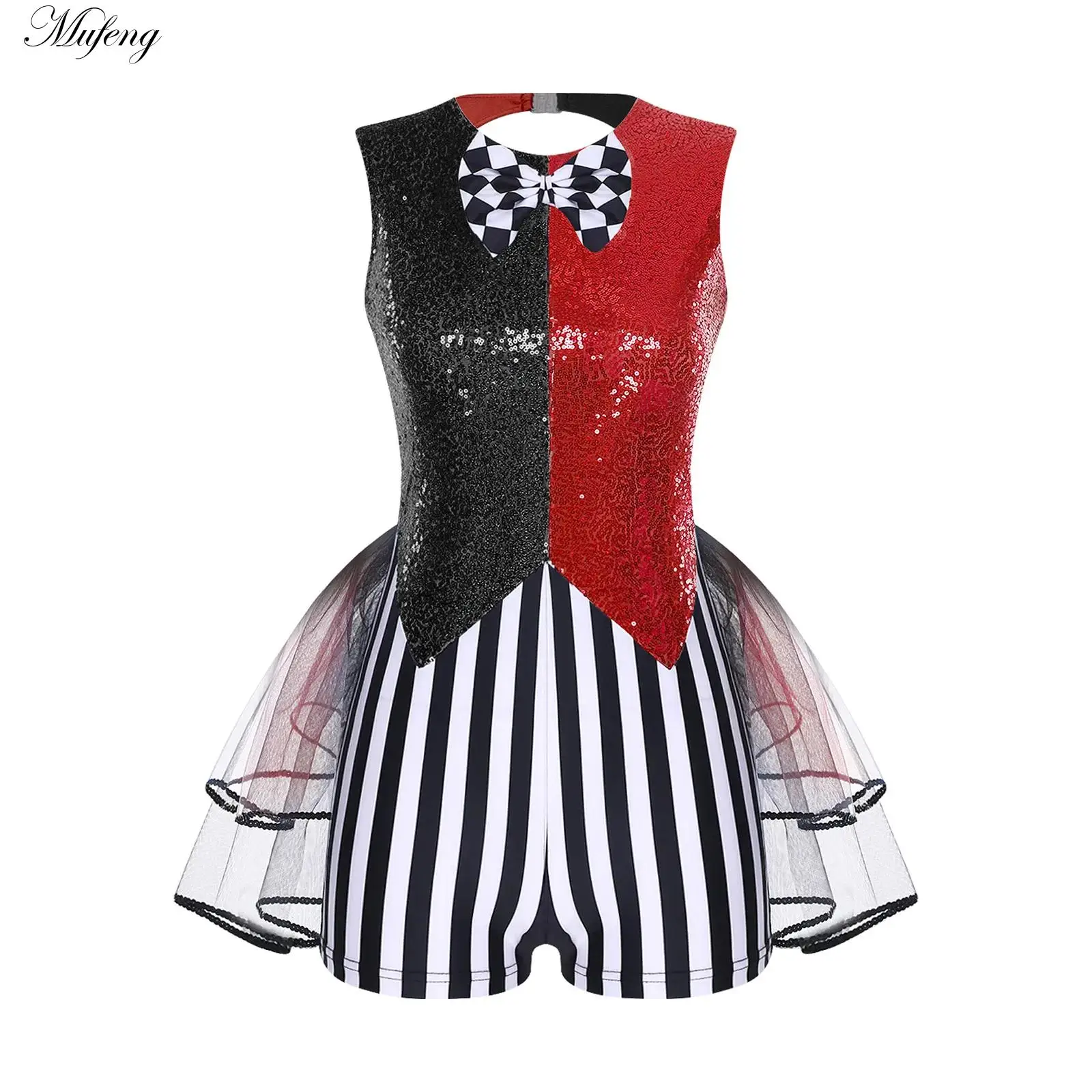Женский костюм для джазовых танцев: комбинезон-боди с пайетками и бантом, тюлевая юбка-пачка, для косплея в стиле шарлатного клоуна на Хэллоуин
Женский костюм для джазовых танцев: комбинезон-боди с пайетками и бантом, тюлевая юбка-пачка, для косплея в стиле шарлатного клоуна на Хэллоуин