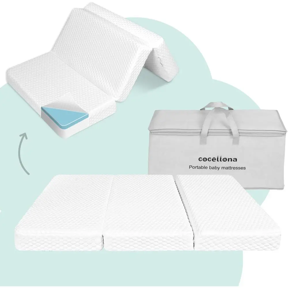 Portable Folding Baby Mattress with Travel Bag, 38x26 inches, Dual-firm Memory Foam, Compact and Lightweight for Travel
Portable Folding Baby Mattress with Travel Bag, 38x26 inches, Dual-firm Memory Foam, Compact and Lightweight for Travel