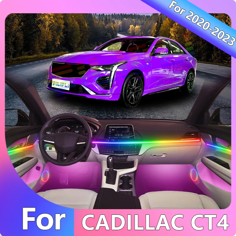 FILIPLI для CADILLAC CT4 для 2020-2023 64 RGB с голосовым управлением, автомобильный акриловый светильник для настроения, управляемый через приложение, окружающий внутренний светильник автомобиля
FILIPLI для CADILLAC CT4 для 2020-2023 64 RGB с голосовым управлением, автомобильный акриловый светильник для настроения, управляемый через приложение, окружающий внутренний светильник автомобиля