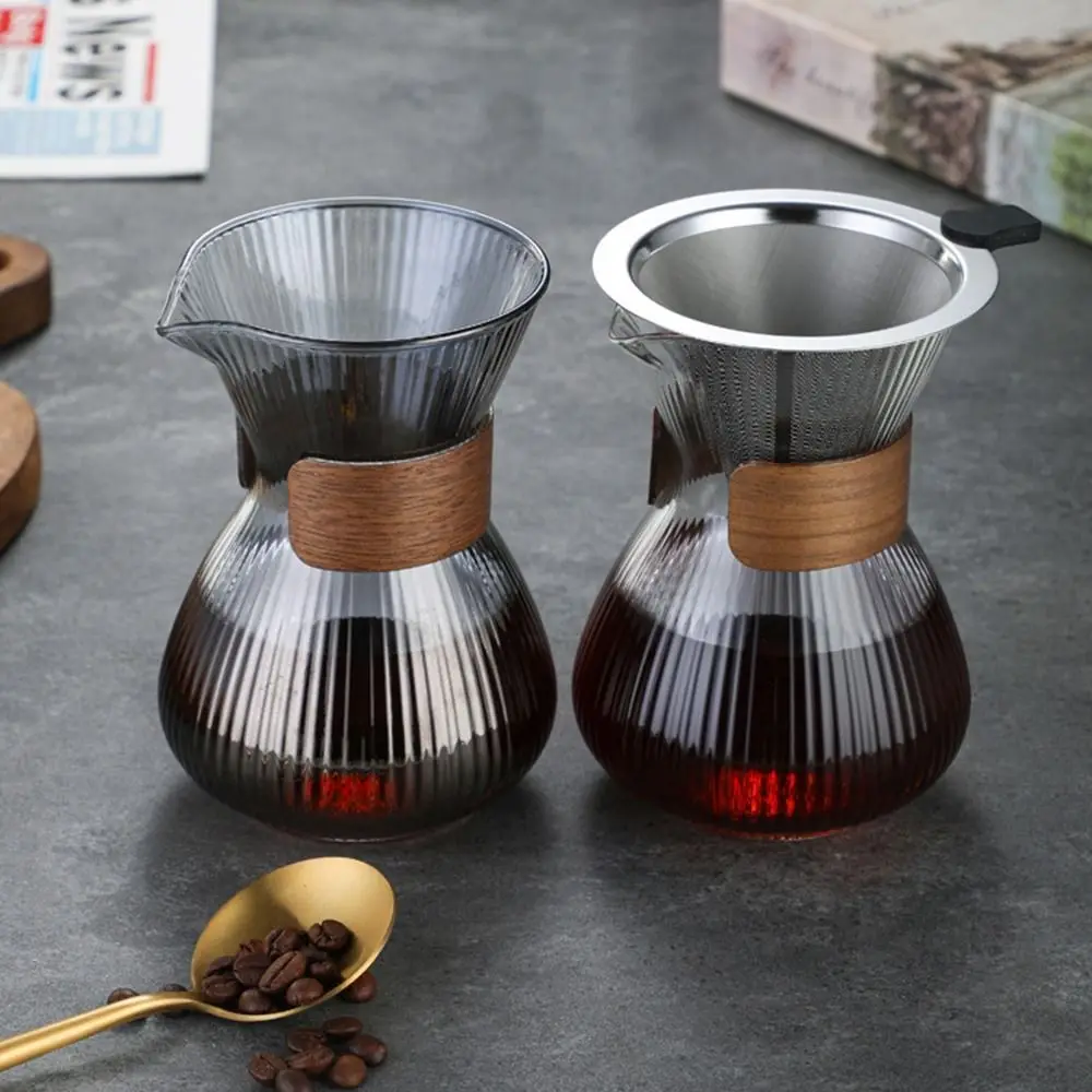 Stainless Steel Glass Hand Drip Coffee Pot Handmade Heat-resistant Sharing Pot Cone Filter Fine Mesh Permanent Coffee Filter Cup
Stainless Steel Glass Hand Drip Coffee Pot Handmade Heat-resistant Sharing Pot Cone Filter Fine Mesh Permanent Coffee Filter Cup