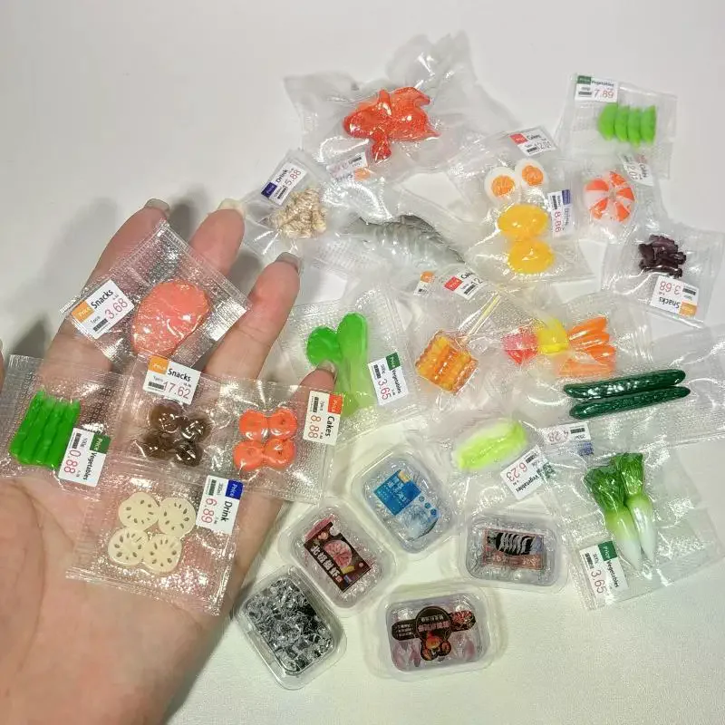 Miniature 1/12 Scale Vacuum Packed Food Model Simulated Vegetables Fruits Seafood Dollhouse Play Scene Doll Accessories
Miniature 1/12 Scale Vacuum Packed Food Model Simulated Vegetables Fruits Seafood Dollhouse Play Scene Doll Accessories