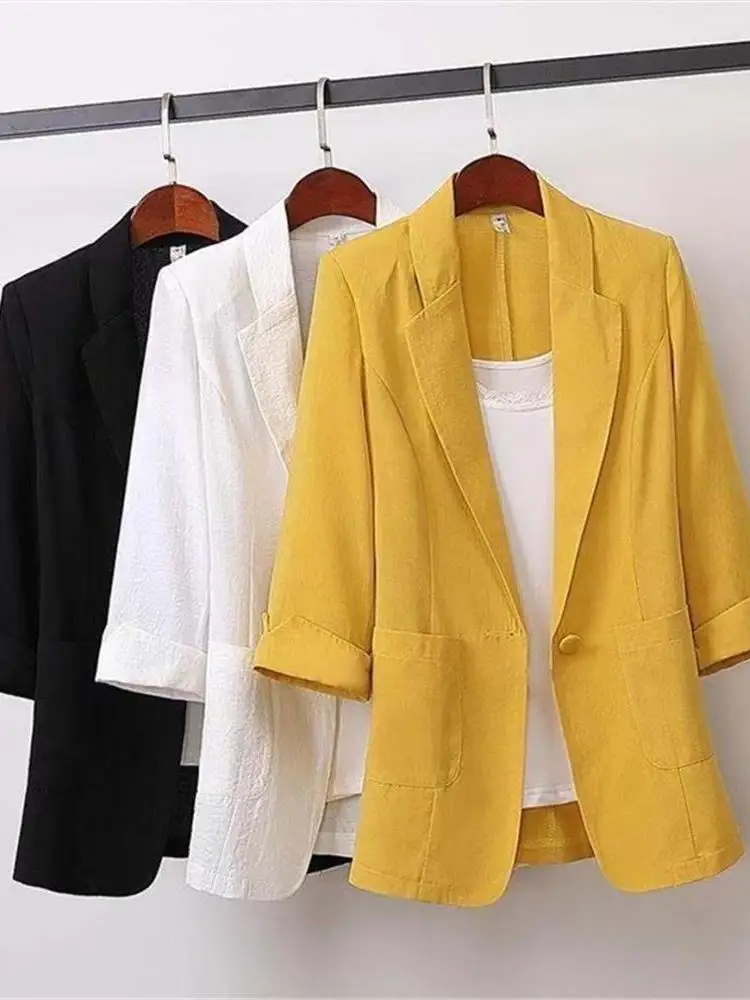 plus Size Women's Casual Suit Jacket Korean Style Comfortable Fit Seven Sleeve PU Material Winter Collection for Pear Shaped
plus Size Women's Casual Suit Jacket Korean Style Comfortable Fit Seven Sleeve PU Material Winter Collection for Pear Shaped