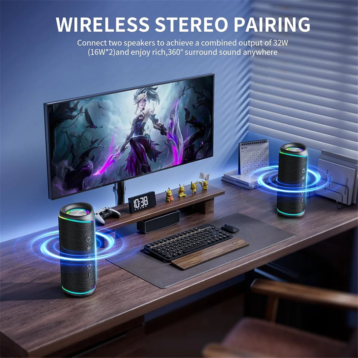 Динамик Bluetooth 2025+, звук HD, портативная беспроводная связь, водонепроницаемость IPX5, для дома, вечеринки, пляжа, улицы, электронный подарок на день рождения
Динамик Bluetooth 2025+, звук HD, портативная беспроводная связь, водонепроницаемость IPX5, для дома, вечеринки, пляжа, улицы, электронный подарок на день рождения