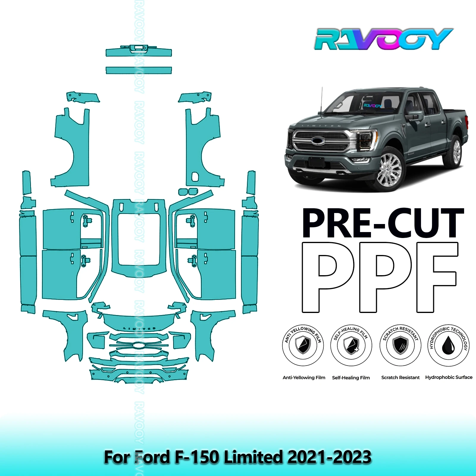 Car Precut PPF Paint Protection Film Full Vehicle For Ford F-150 Limited 2021-2023
Car Precut PPF Paint Protection Film Full Vehicle For Ford F-150 Limited 2021-2023