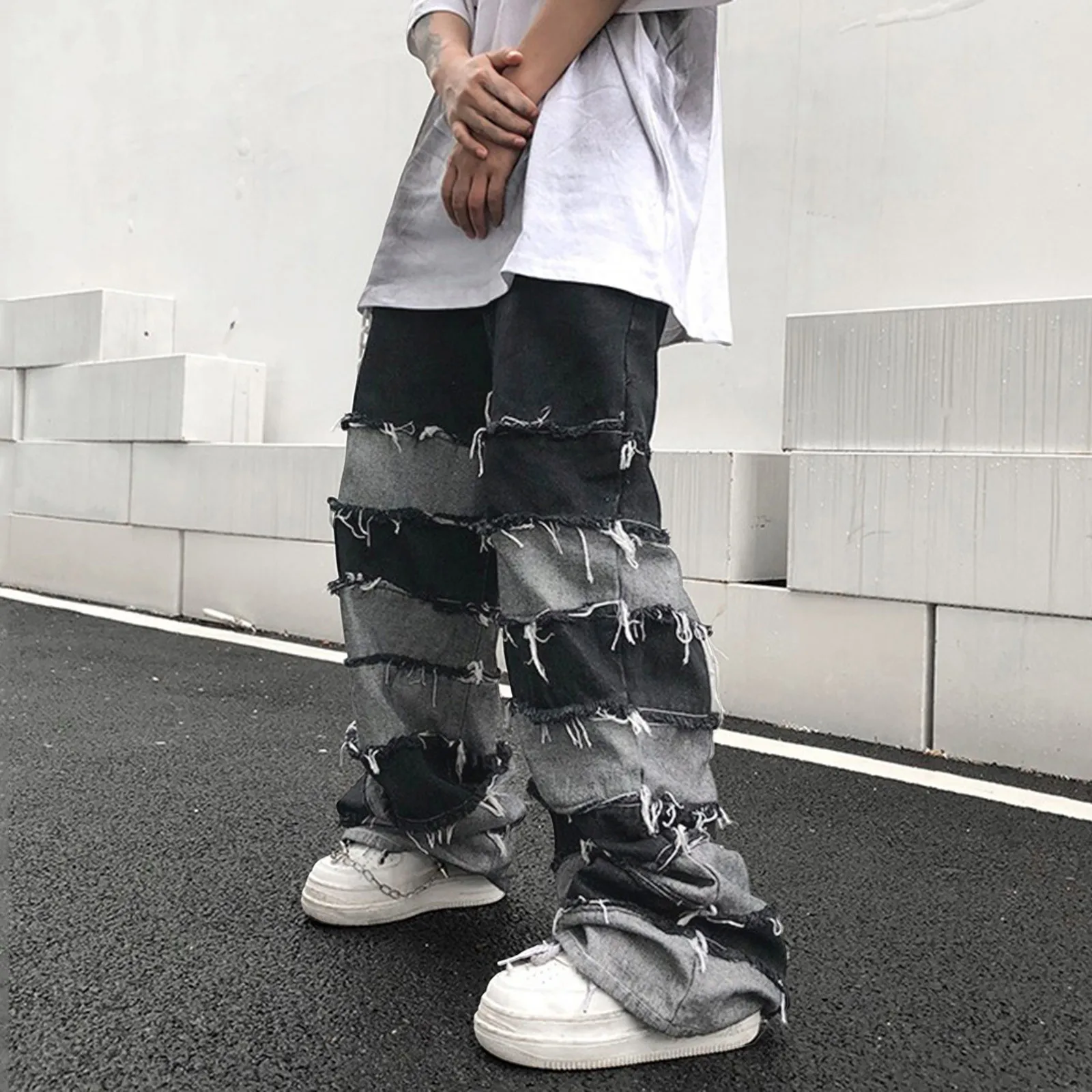 Male Tassel Pants Men'S Fashion Brand Pendant Wide Leg Hip Hop Lazy Style Couple'S Pants Loose Jeans
Male Tassel Pants Men'S Fashion Brand Pendant Wide Leg Hip Hop Lazy Style Couple'S Pants Loose Jeans