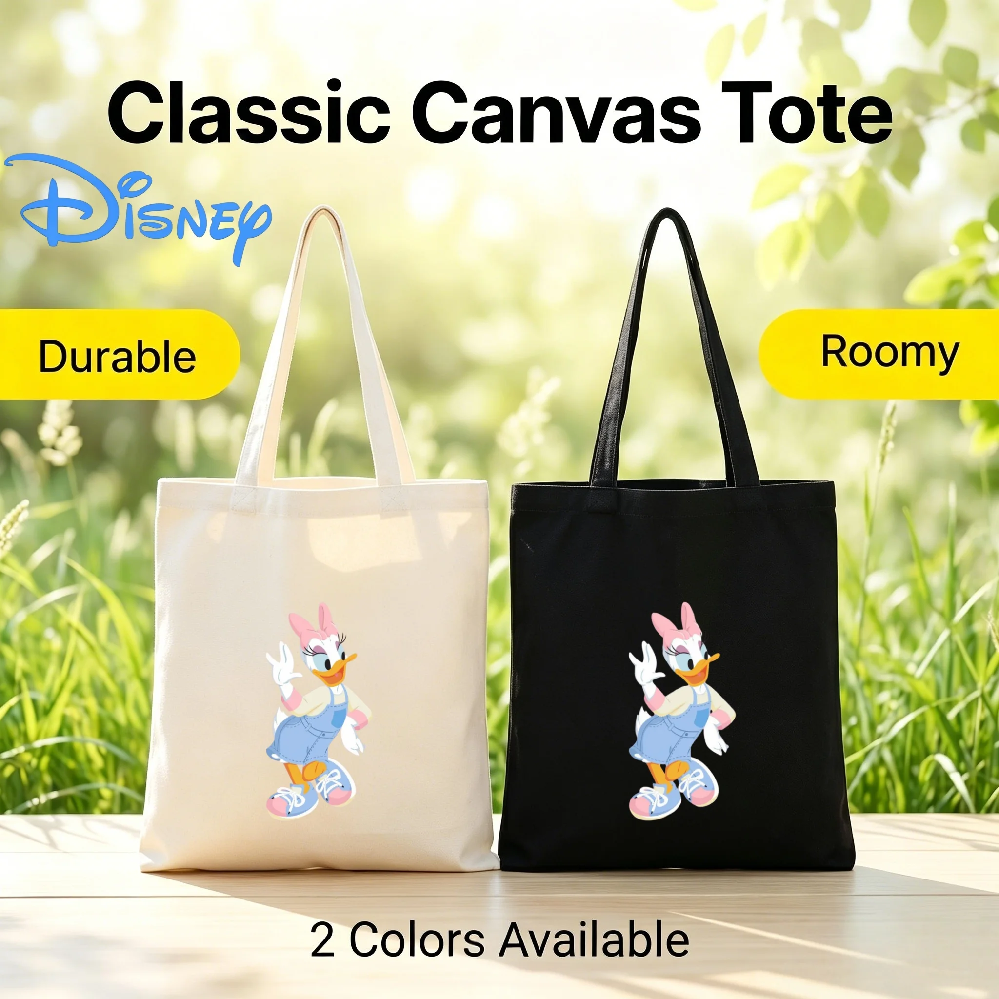 1PC Disney Daisy Duck Denim Overalls Sneakers Full Body Print Canvas Tote Bag Eco Shopping Shoulder Handbag
1PC Disney Daisy Duck Denim Overalls Sneakers Full Body Print Canvas Tote Bag Eco Shopping Shoulder Handbag