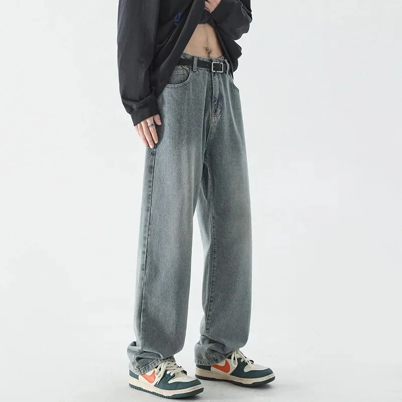 Denim Pant Men Loose Jeans Wide Leg Long Pants Vintage Washed Mid Waist Straight Trousers Y2k Streetwear Work Casual Summer 2026
Denim Pant Men Loose Jeans Wide Leg Long Pants Vintage Washed Mid Waist Straight Trousers Y2k Streetwear Work Casual Summer 2026