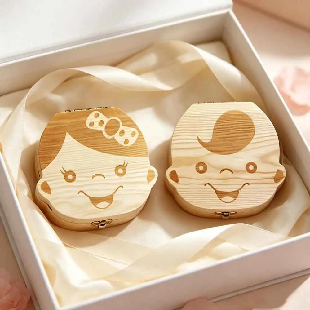 vvocci Baby Souvenirs Gifts Keepsakes Baby Tooth Box Spanish/Dutch/French/German Wooden Kids Milk Teeth Organizer Storage
vvocci Baby Souvenirs Gifts Keepsakes Baby Tooth Box Spanish/Dutch/French/German Wooden Kids Milk Teeth Organizer Storage