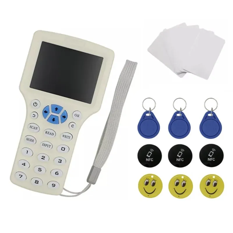 10 IC/ID Frequency RFID Access Control Card Reader NFC Encryption Card Writer UID Chip Duplicator Smart Key Copier
10 IC/ID Frequency RFID Access Control Card Reader NFC Encryption Card Writer UID Chip Duplicator Smart Key Copier