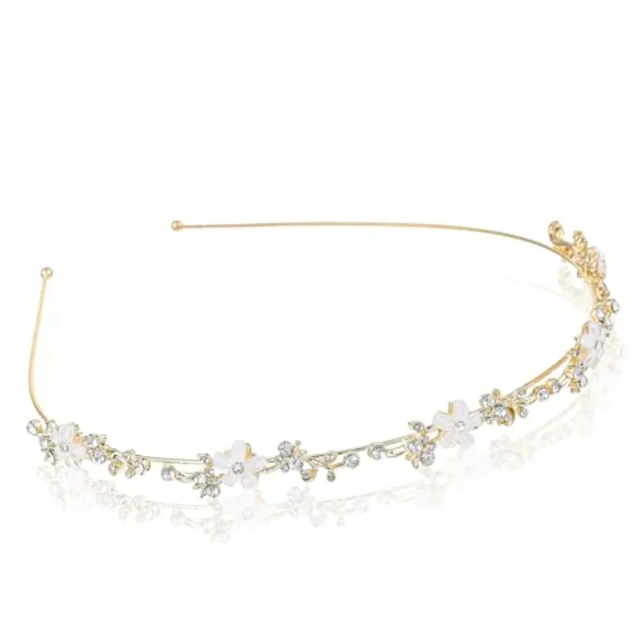 Gold Headband for Women with Rhinestones, Elegant Princess Wedding Hair Accessories for Girls, Vintage Style Hair Jewelry for B
Gold Headband for Women with Rhinestones, Elegant Princess Wedding Hair Accessories for Girls, Vintage Style Hair Jewelry for B