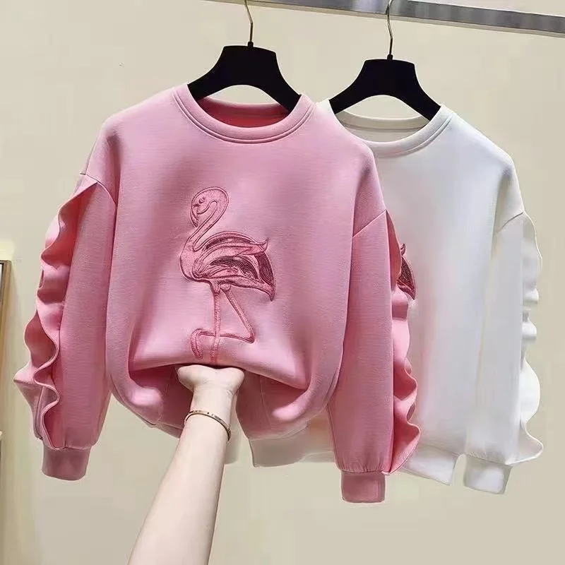 Children's Sweater T-shirt 2026 New Spring and Autumn Girls Baby Embroidery Loose Ruffle Top Fashion Bottoming Shirt T-shirt
Children's Sweater T-shirt 2026 New Spring and Autumn Girls Baby Embroidery Loose Ruffle Top Fashion Bottoming Shirt T-shirt