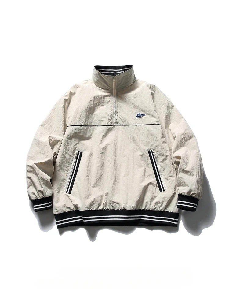 Men's Japanese Retro Stand Collar Half-zip Jackets Spring and Autumn Trendy Brand High Street Casual Loose Couple Zipper Coats
Men's Japanese Retro Stand Collar Half-zip Jackets Spring and Autumn Trendy Brand High Street Casual Loose Couple Zipper Coats