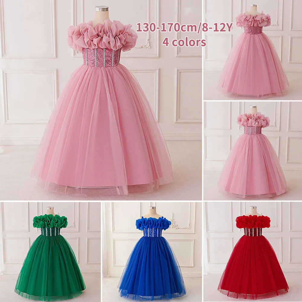 Off Shoulder Lace Party Dresses For Girls Embroidery Mesh Sequin Princess Dress For Banquet High End Evening Children Clothes
Off Shoulder Lace Party Dresses For Girls Embroidery Mesh Sequin Princess Dress For Banquet High End Evening Children Clothes