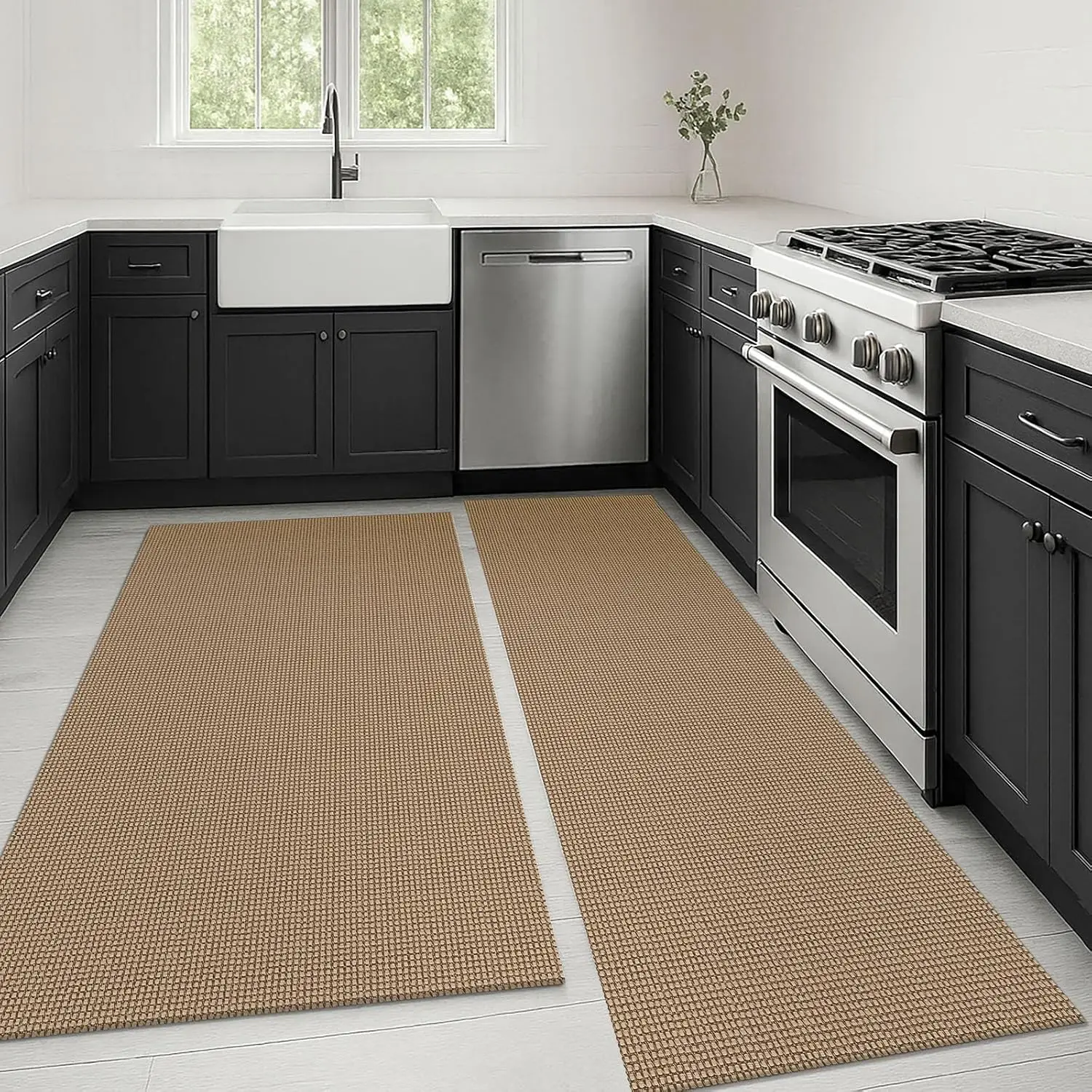 Boho Area Rug Runner Set of 2 - 2x6 & 3x5 Washable Non Slip Rubber Backed Cotton Rugs for Kitchen, Entryway, Bedroom, Tan/Orange/Brown
Boho Area Rug Runner Set of 2 - 2x6 & 3x5 Washable Non Slip Rubber Backed Cotton Rugs for Kitchen, Entryway, Bedroom, Tan/Orange/Brown