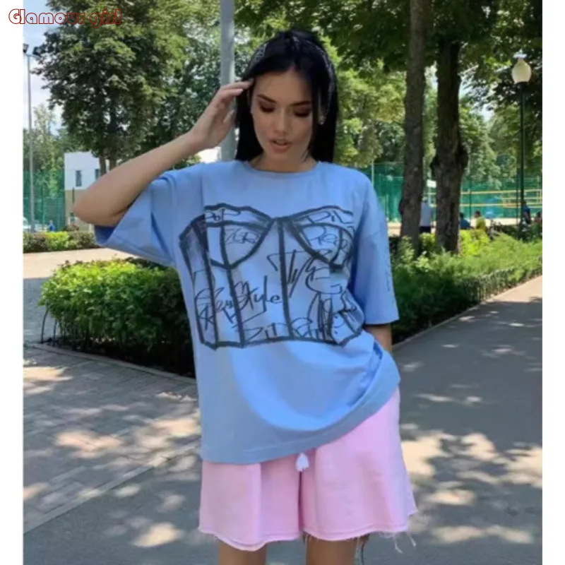 100% Cotton Slimming Print Korean Shirt Version Loose Casual Shoulder Couple T-shirt for Graphic Tees Women Summer Sweet Babe
100% Cotton Slimming Print Korean Shirt Version Loose Casual Shoulder Couple T-shirt for Graphic Tees Women Summer Sweet Babe