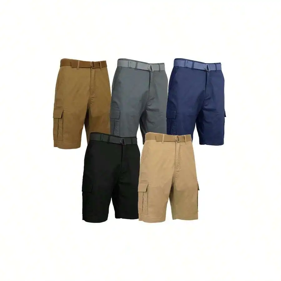 2-Pack Men's Cotton Stretch Ripstop Cargo Shorts With Belt
2-Pack Men's Cotton Stretch Ripstop Cargo Shorts With Belt