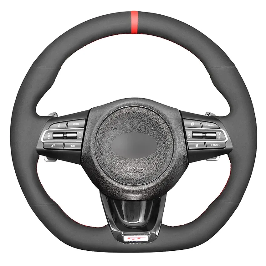 Нескользящий дышащий замшевый чехол на руль автомобиля ручной работы для Kia Stinger 2017 2018 2019 2020, аксессуары для салона автомобиля
Нескользящий дышащий замшевый чехол на руль автомобиля ручной работы для Kia Stinger 2017 2018 2019 2020, аксессуары для салона автомобиля