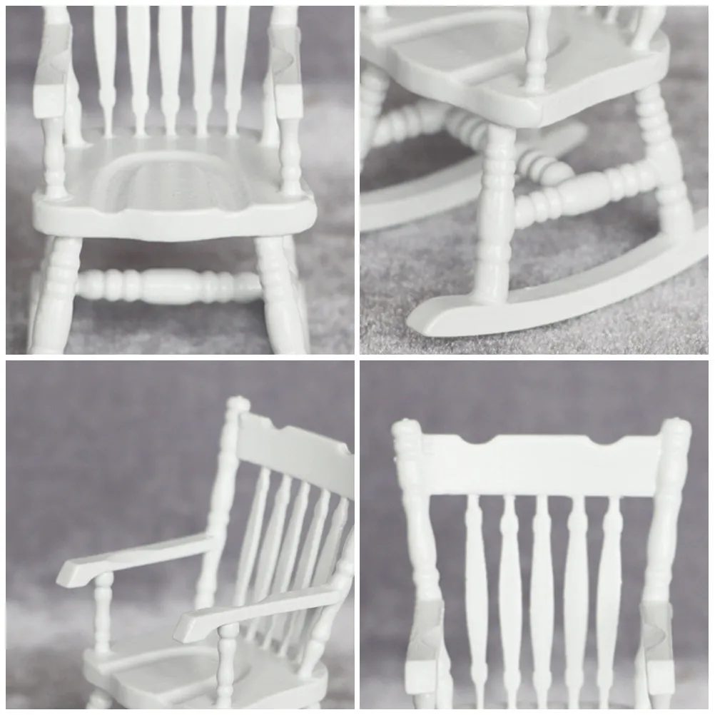 1Pcs Lifelike Mini Rocking Chair White 1:12 Scale Tidy Beautiful Graduation Theme House Interior Decoration Small Three
1Pcs Lifelike Mini Rocking Chair White 1:12 Scale Tidy Beautiful Graduation Theme House Interior Decoration Small Three