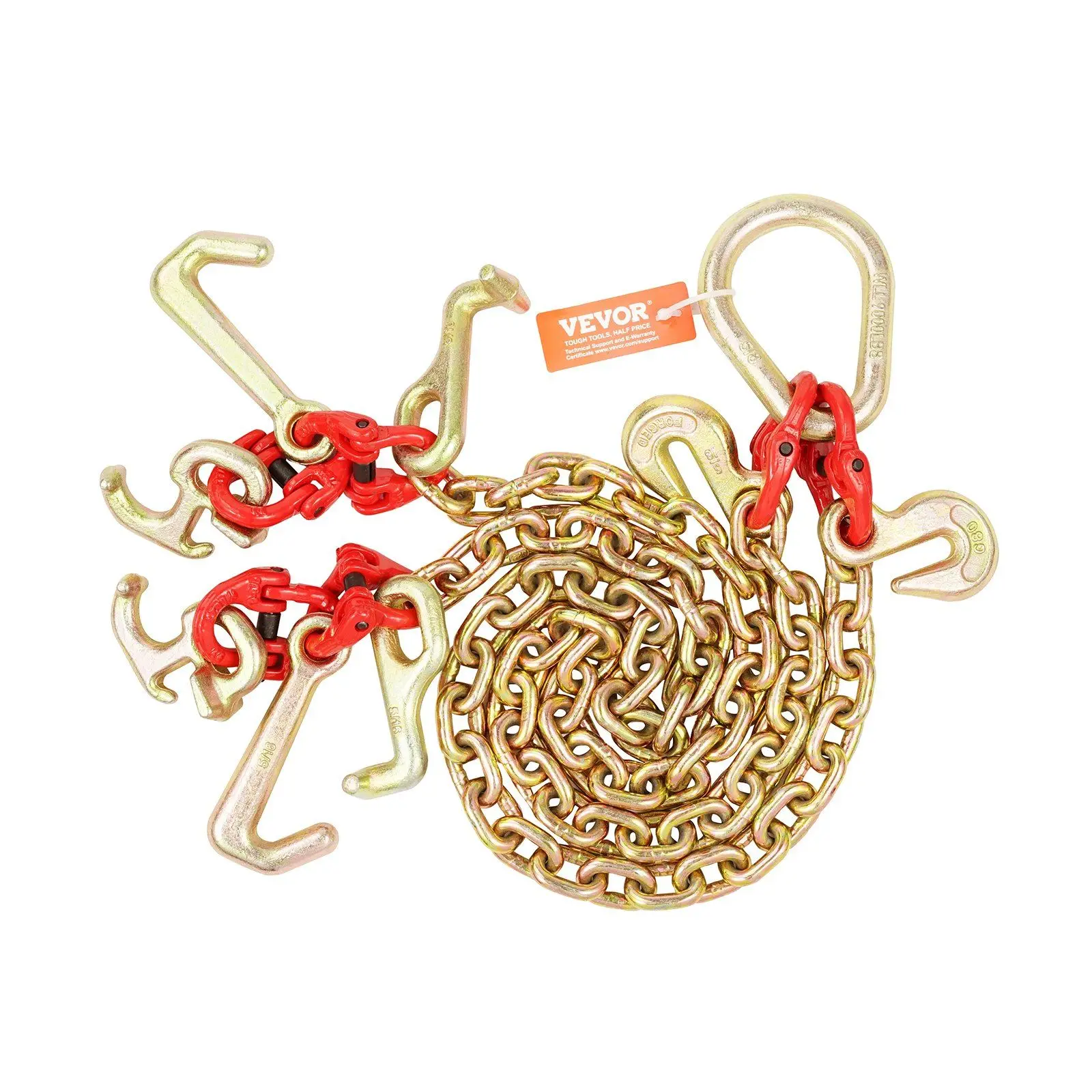 Heavy Duty 5/16in x 3ft G80 V-Chain Bridle 10800lb Capacity with Full Hook Set Galvanized for All Weather Towing
Heavy Duty 5/16in x 3ft G80 V-Chain Bridle 10800lb Capacity with Full Hook Set Galvanized for All Weather Towing