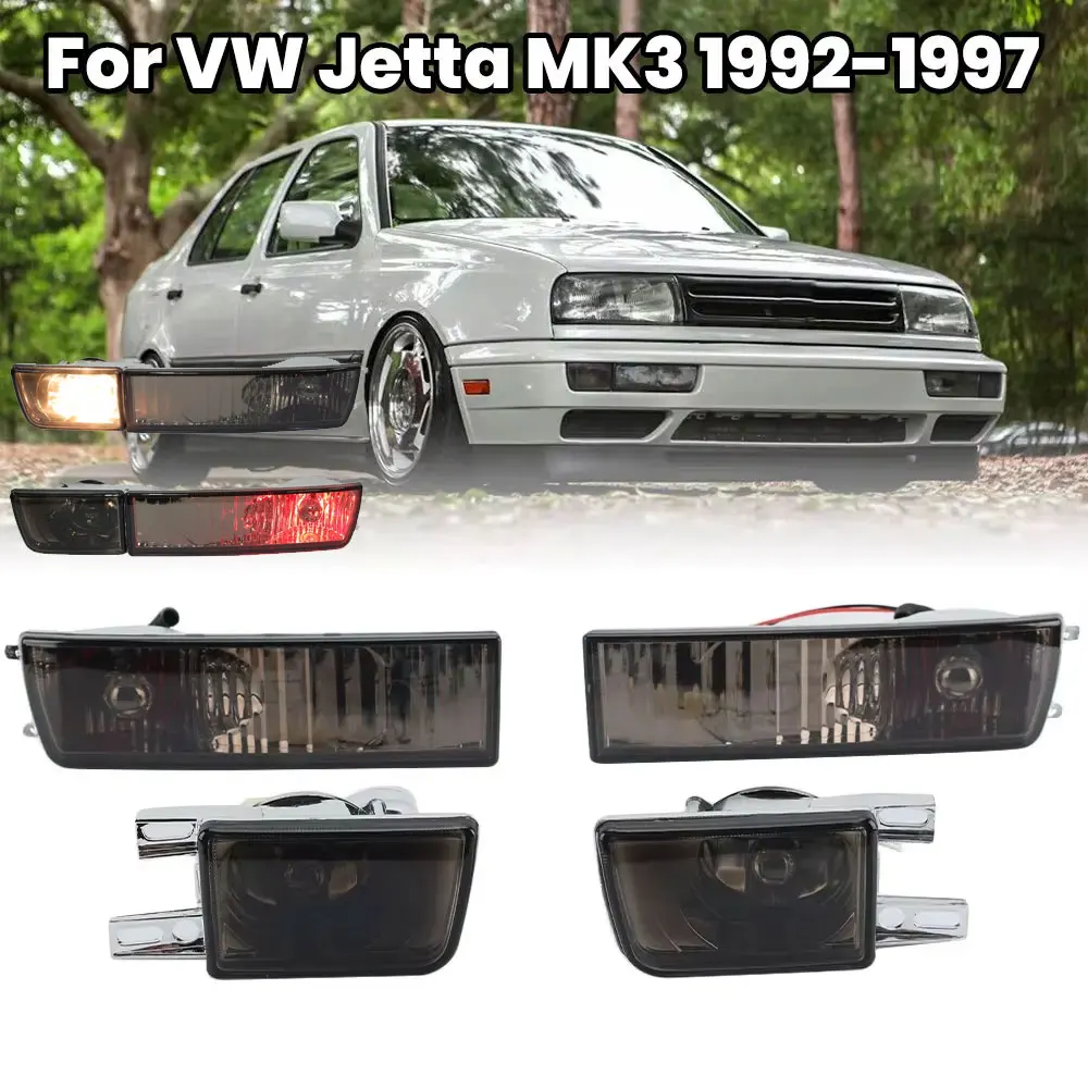 for VW Golf 3 1992 -1997 Car Smoked Front Bumper Fog Light + Turn Signal Lamp 4PCS Set car accessories
for VW Golf 3 1992 -1997 Car Smoked Front Bumper Fog Light + Turn Signal Lamp 4PCS Set car accessories