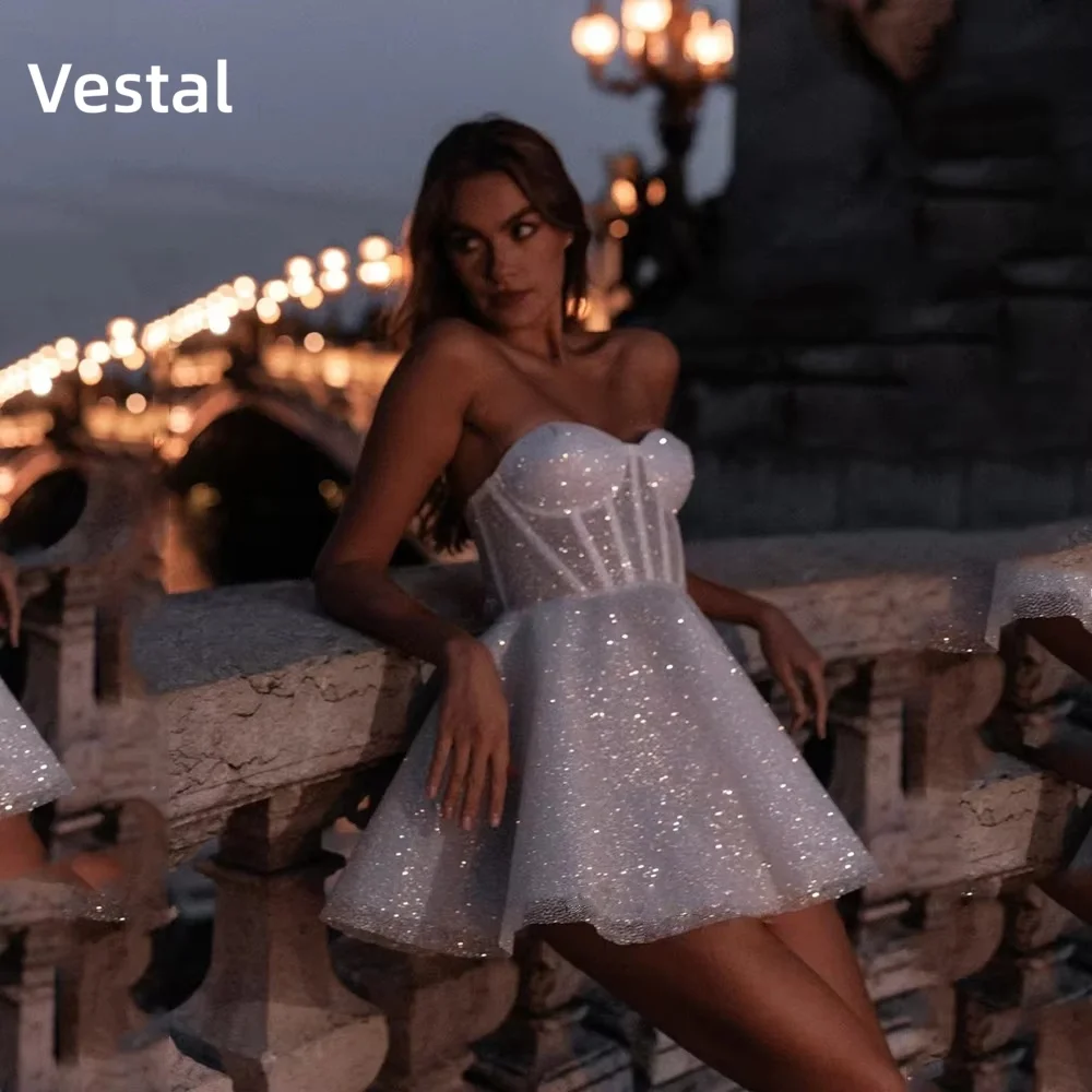 White Strapless Sweetheart Prom Dress Glitter Sequin A-Line Homecoming Dress Bridal Party Gown Wedding Birthday Customized
White Strapless Sweetheart Prom Dress Glitter Sequin A-Line Homecoming Dress Bridal Party Gown Wedding Birthday Customized