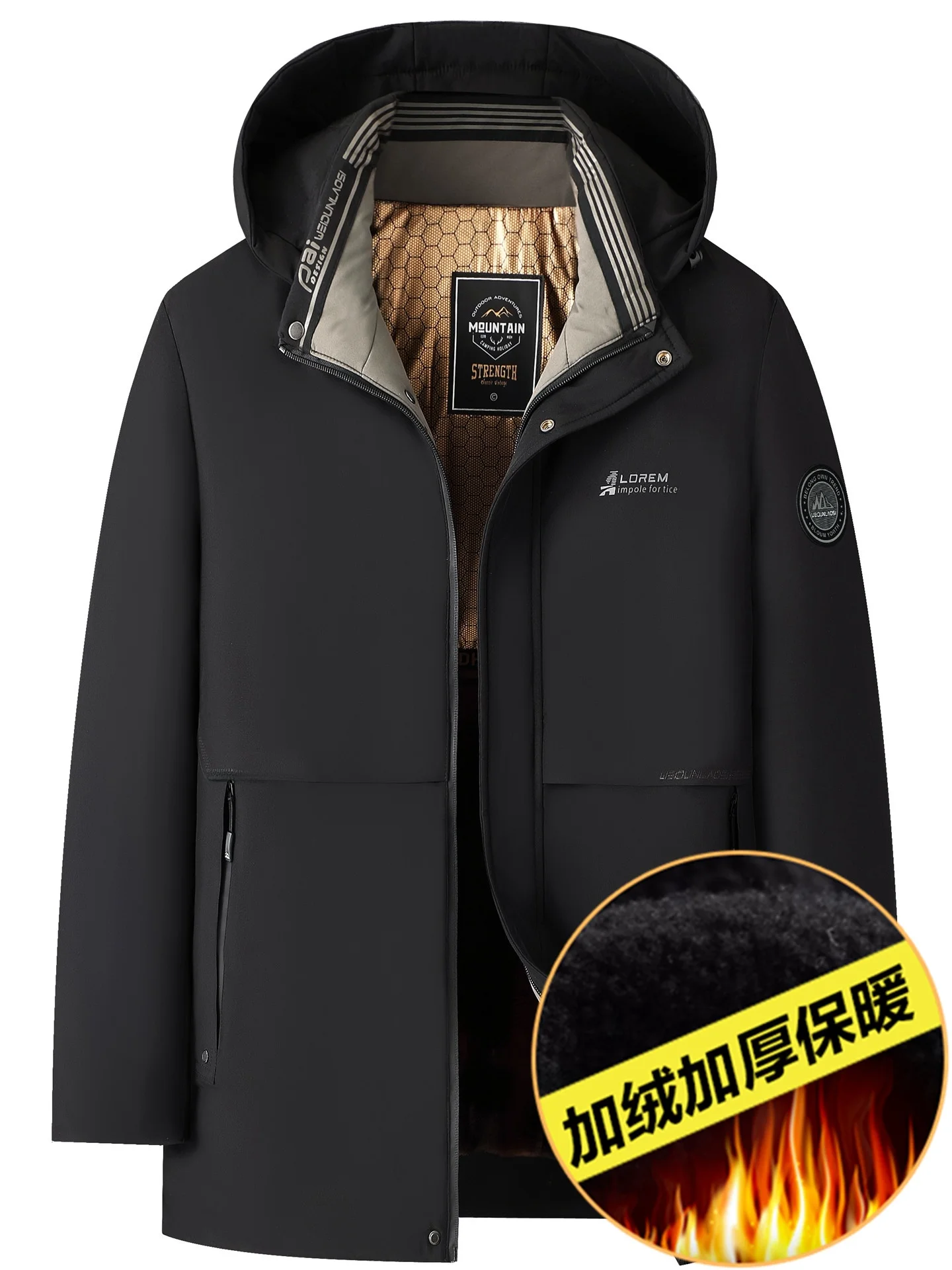 Мужская зимняя куртка с утепленной флисовой подкладкой, хлопковое пальто для мужчин среднего и старшего возраста, очень теплое, повседневное, на молнии, с длинными рукавами
Мужская зимняя куртка с утепленной флисовой подкладкой, хлопковое пальто для мужчин среднего и старшего возраста, очень теплое, повседневное, на молнии, с длинными рукавами