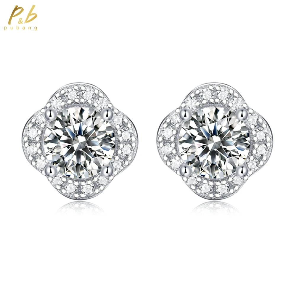 PuBang Fine Jewelry Real 925 Sterling Silver 3EX VVS1 D Color 5 MM GRA Moissanite Diamonds Flower Ear Studs Earrings Wholesale
PuBang Fine Jewelry Real 925 Sterling Silver 3EX VVS1 D Color 5 MM GRA Moissanite Diamonds Flower Ear Studs Earrings Wholesale