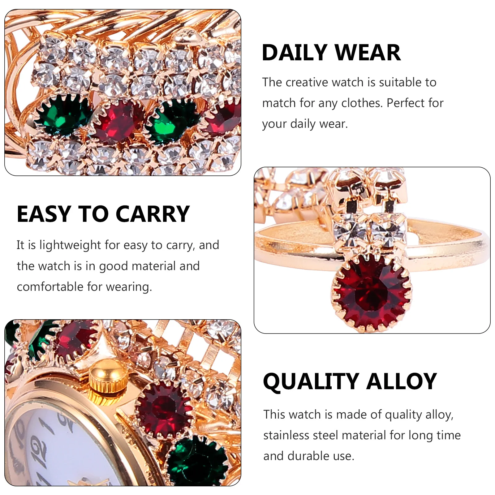 1pc Stylish Women Alloy Quartz Movement Durable Lightweight Lady Watch For Daily Wear Girls Fashion Casual Watch For Gift
1pc Stylish Women Alloy Quartz Movement Durable Lightweight Lady Watch For Daily Wear Girls Fashion Casual Watch For Gift