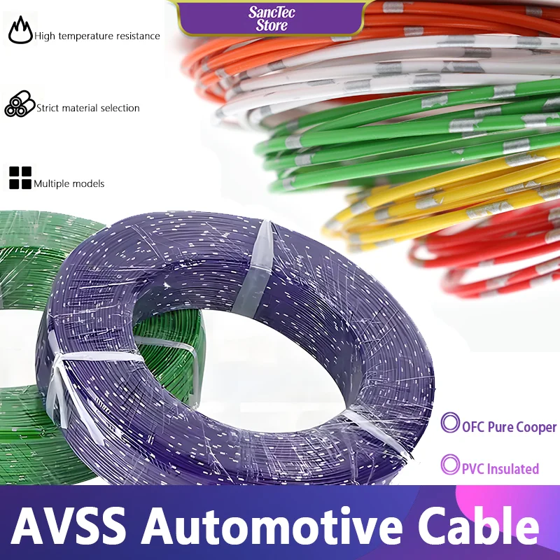 5~50m AVSS Wire Automotive Cables AWG22 20 18 16 15 14 13 PVC Insulation Pure Copper Wires DIY Speaker Audio Car Electronic Line
5~50m AVSS Wire Automotive Cables AWG22 20 18 16 15 14 13 PVC Insulation Pure Copper Wires DIY Speaker Audio Car Electronic Line