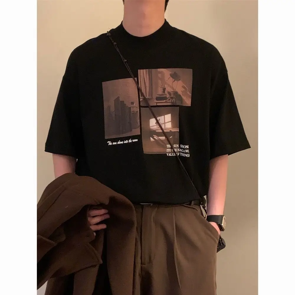 2024 summer new style loose American retro trendy brand heavy short sleeved T shirt men loose simple printed casual top T shirt
2024 summer new style loose American retro trendy brand heavy short sleeved T shirt men loose simple printed casual top T shirt