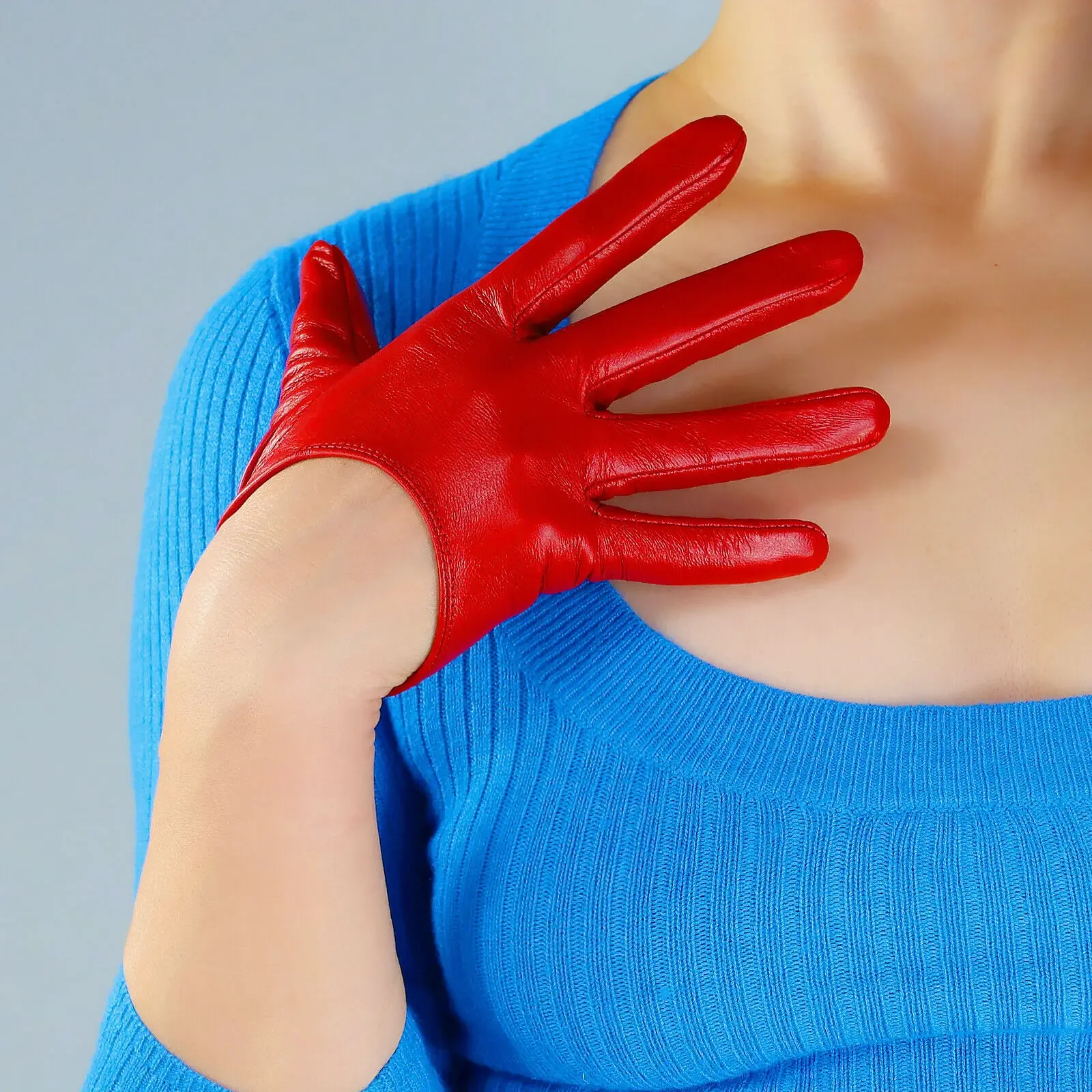 Lady Red Real Leather Half Palm Gloves 13cm Extra Short Genuine Lambskin Sheepskin Fashion Shooting Night Party Driving Gloves
Lady Red Real Leather Half Palm Gloves 13cm Extra Short Genuine Lambskin Sheepskin Fashion Shooting Night Party Driving Gloves