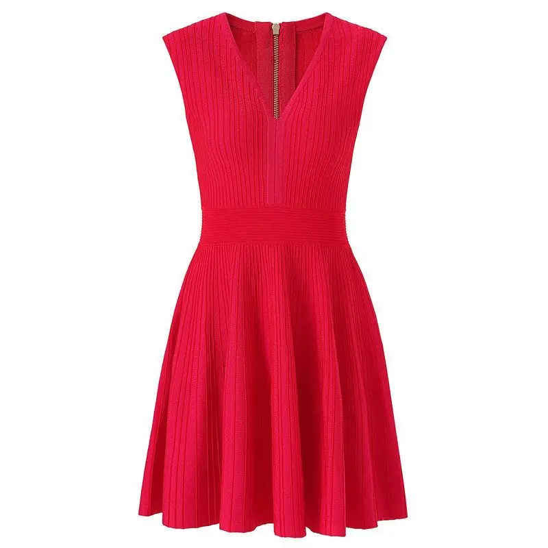 Sweet And Spicy Sleeveless Knitted Vest Dress V-Neck High Waist Slim Fit A-Line Short Skirt for Women Quality Fashionable Sum...
Sweet And Spicy Sleeveless Knitted Vest Dress V-Neck High Waist Slim Fit A-Line Short Skirt for Women Quality Fashionable Sum...