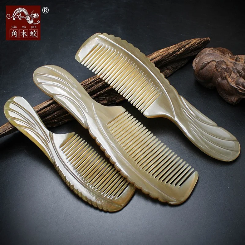 Jiao Muguo Direct Sales Yak Horn Fine-Toothed Hairdressing Carved Comb
Jiao Muguo Direct Sales Yak Horn Fine-Toothed Hairdressing Carved Comb
