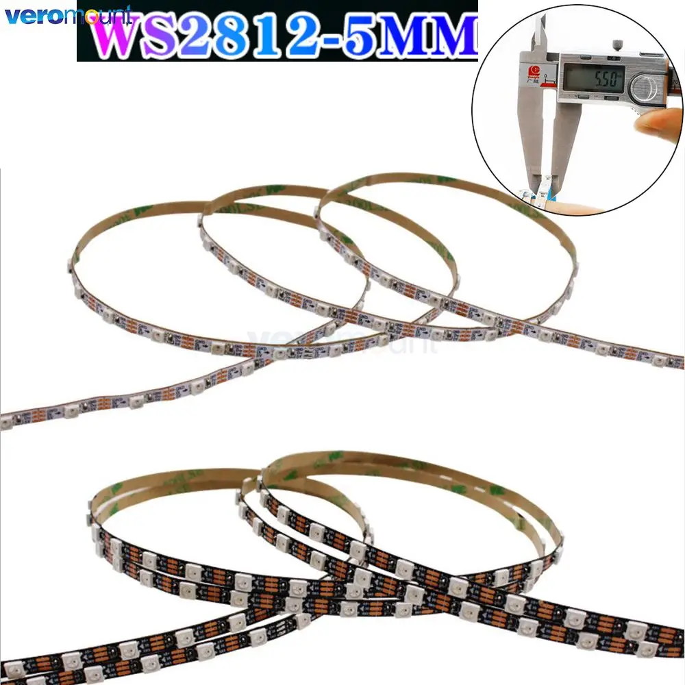 DC 5V 5mm WS2812B Pixel LED Strip Smart Addressable WS2812 IC Black White PCB 5050 SMD RGB Dream Color Super Thin LED Tape IP20
DC 5V 5mm WS2812B Pixel LED Strip Smart Addressable WS2812 IC Black White PCB 5050 SMD RGB Dream Color Super Thin LED Tape IP20