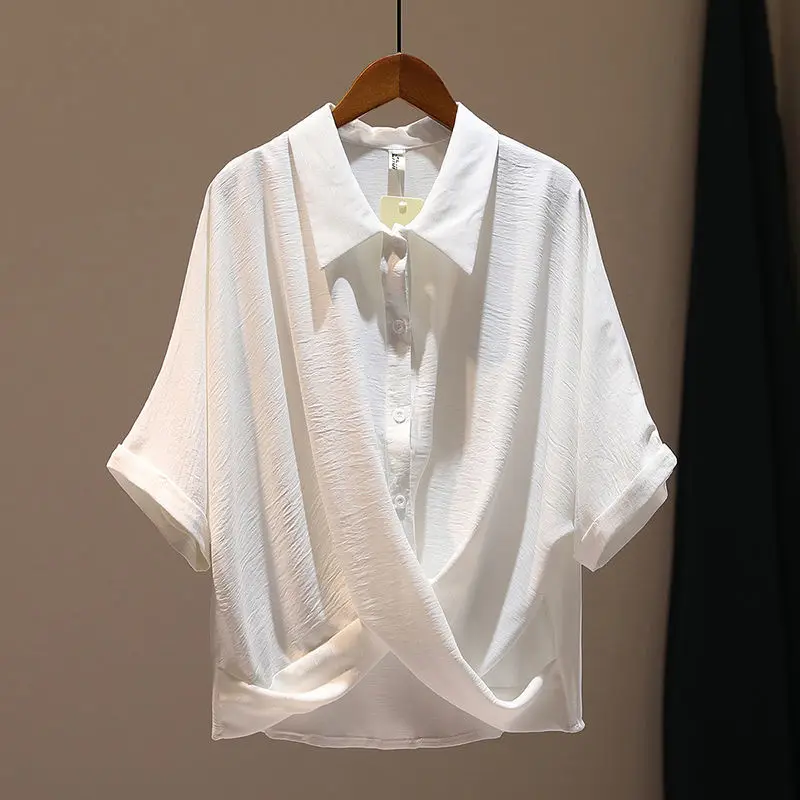 Irregular Shirt for Women 2025 Summer New Korean Version Loose Slim and Versatile Design
Irregular Shirt for Women 2025 Summer New Korean Version Loose Slim and Versatile Design