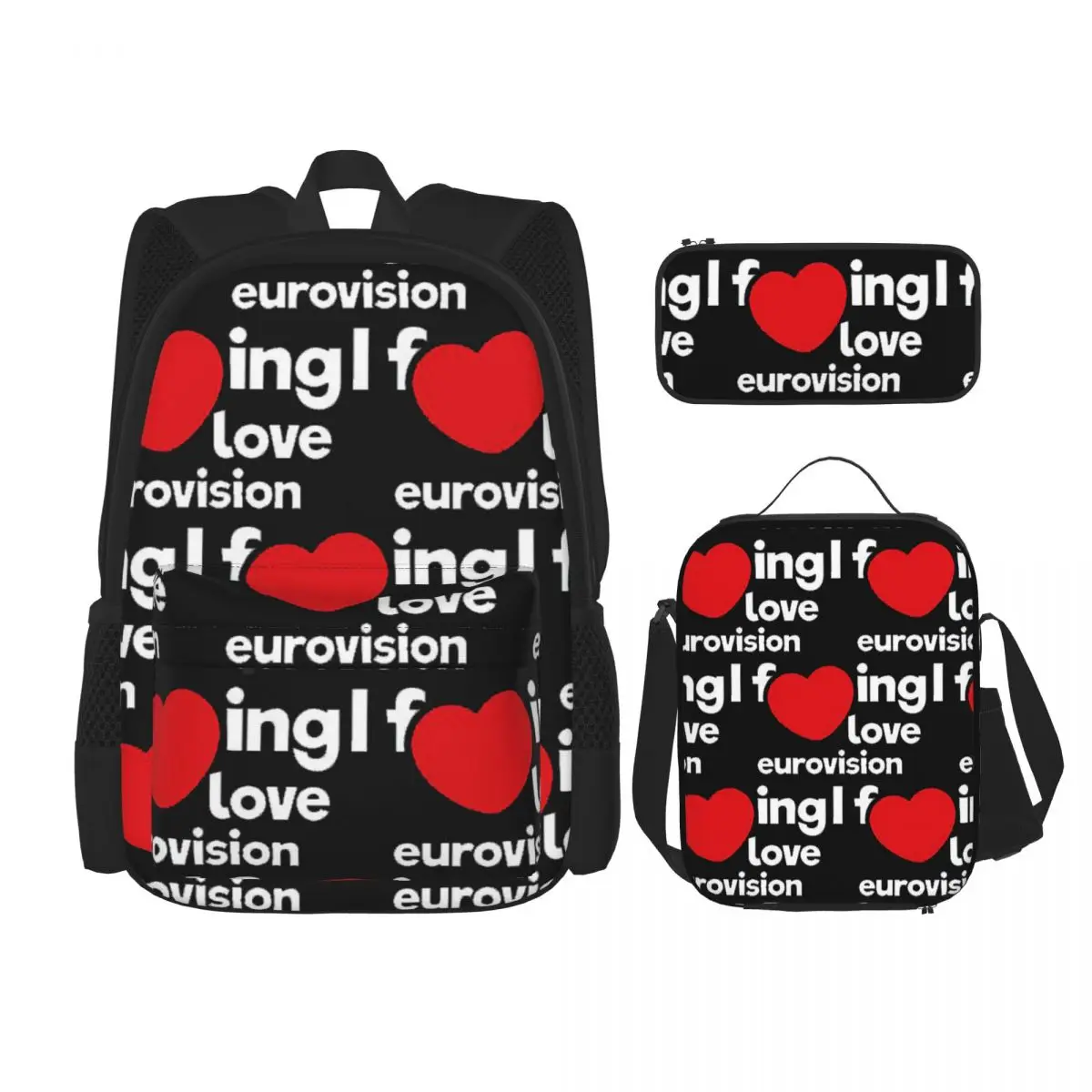 I Love Eurovision - Rainbow Pattern Backpacks Bookbag Children School Bags Kids Rucksack Lunch Bag Pen Bag Three-Piece Set
I Love Eurovision - Rainbow Pattern Backpacks Bookbag Children School Bags Kids Rucksack Lunch Bag Pen Bag Three-Piece Set