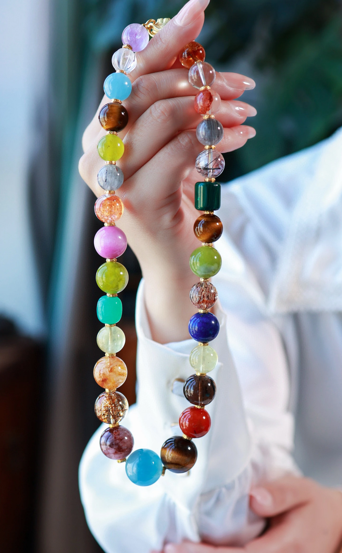 Ожерелье из натурального драгоценного камня, аквамарин, черное золото, рутилированный кварц, кунцит, цитрин, тигровый глаз, энергетические исцеляющие украшения
Ожерелье из натурального драгоценного камня, аквамарин, черное золото, рутилированный кварц, кунцит, цитрин, тигровый глаз, энергетические исцеляющие украшения