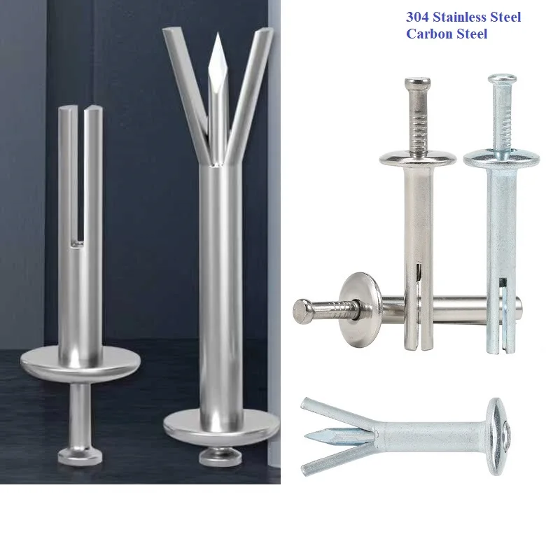 304 Stainless Steel/CarbonSteel Core Expansion Screw Large Head Driven Bolt Anti-theft Net Door And Window Quick Tapping Nail M6
304 Stainless Steel/CarbonSteel Core Expansion Screw Large Head Driven Bolt Anti-theft Net Door And Window Quick Tapping Nail M6