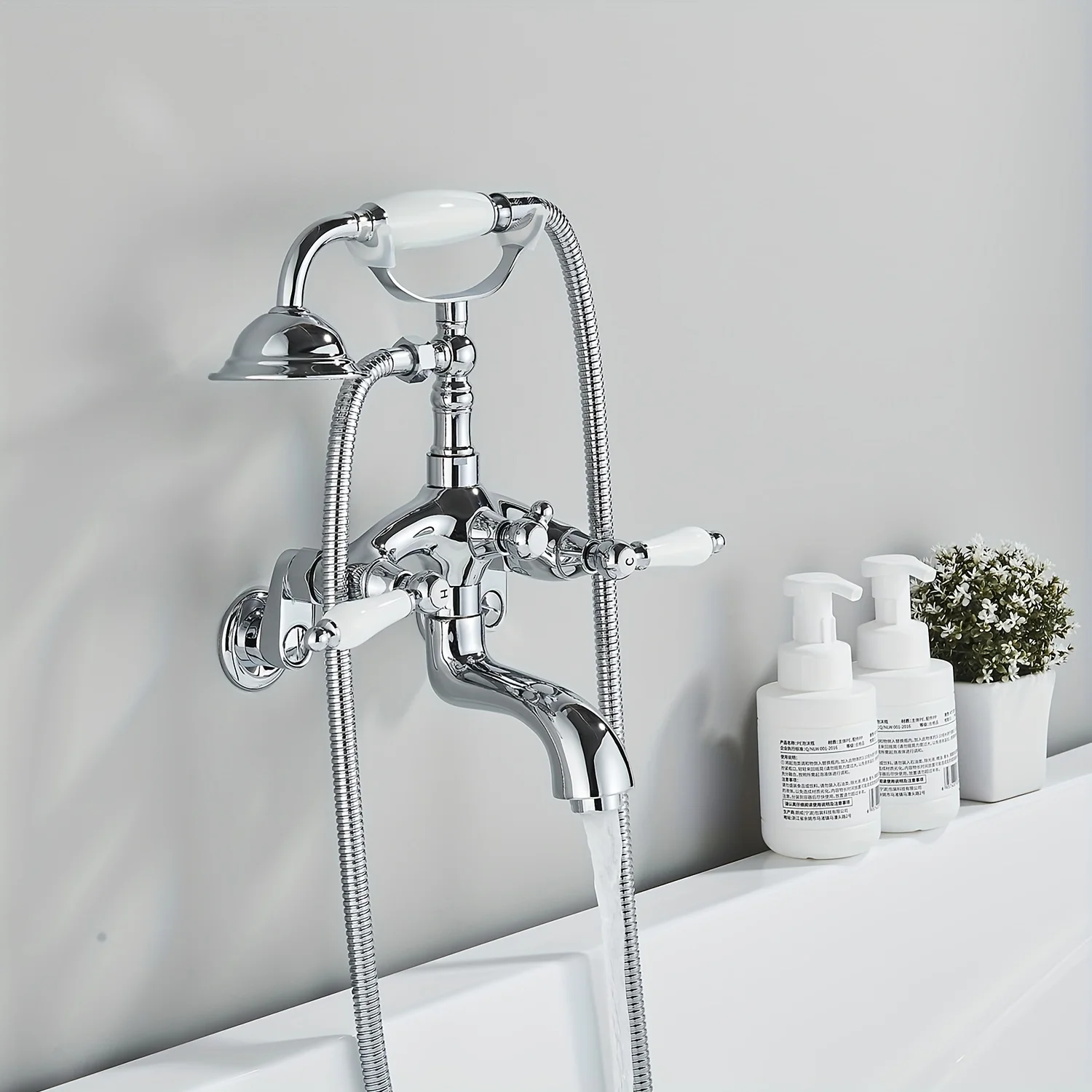 Chrome Bathtub Faucet, Wall Mounted Bathtub Filler Faucet With Handheld Shower, Handheld Shower Bathtub Faucet Kit, Bathtub Faucet System, Wall Mount Clawfoot Bathtub Faucet, Bathroom Faucet, Waterfall Bathtub Faucet
Chrome Bathtub Faucet, Wall Mounted Bathtub Filler Faucet With Handheld Shower, Handheld Shower Bathtub Faucet Kit, Bathtub Faucet System, Wall Mount Clawfoot Bathtub Faucet, Bathroom Faucet, Waterfall Bathtub Faucet