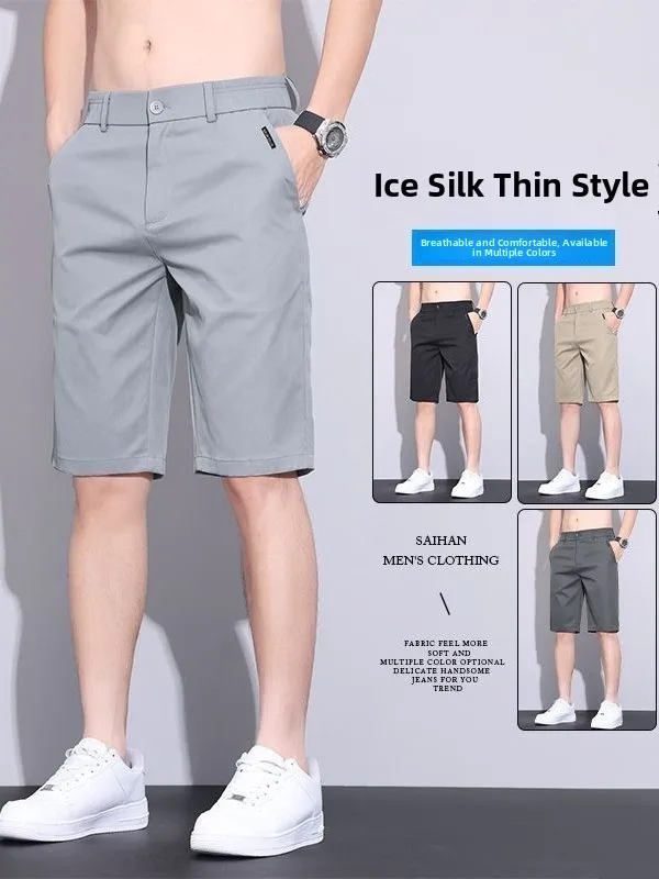 Ice Silk Belted Ultra-Thin Casual Shorts Men's Summer Loose Straight Leg Five-Quarter Length Polyester Fiber Straight Cut
Ice Silk Belted Ultra-Thin Casual Shorts Men's Summer Loose Straight Leg Five-Quarter Length Polyester Fiber Straight Cut