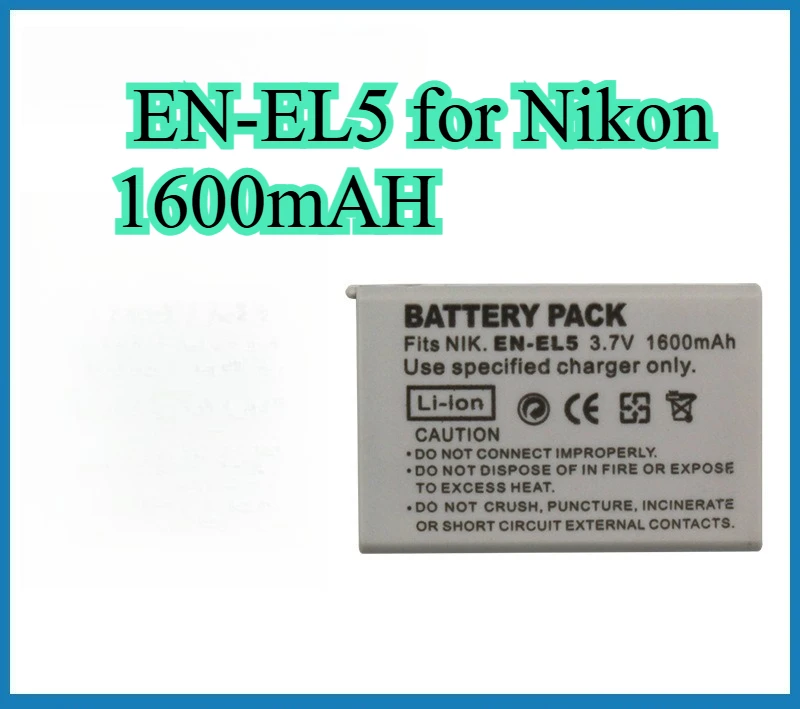 Аккумулятор EN-EL5 для Nikon Coolpix P50 P500 P90 P80 P90s S710 S700 S610 S600 S550 S520 S530 S6000 L20 1600 мАч литий-ионный аккумулятор
Аккумулятор EN-EL5 для Nikon Coolpix P50 P500 P90 P80 P90s S710 S700 S610 S600 S550 S520 S530 S6000 L20 1600 мАч литий-ионный аккумулятор