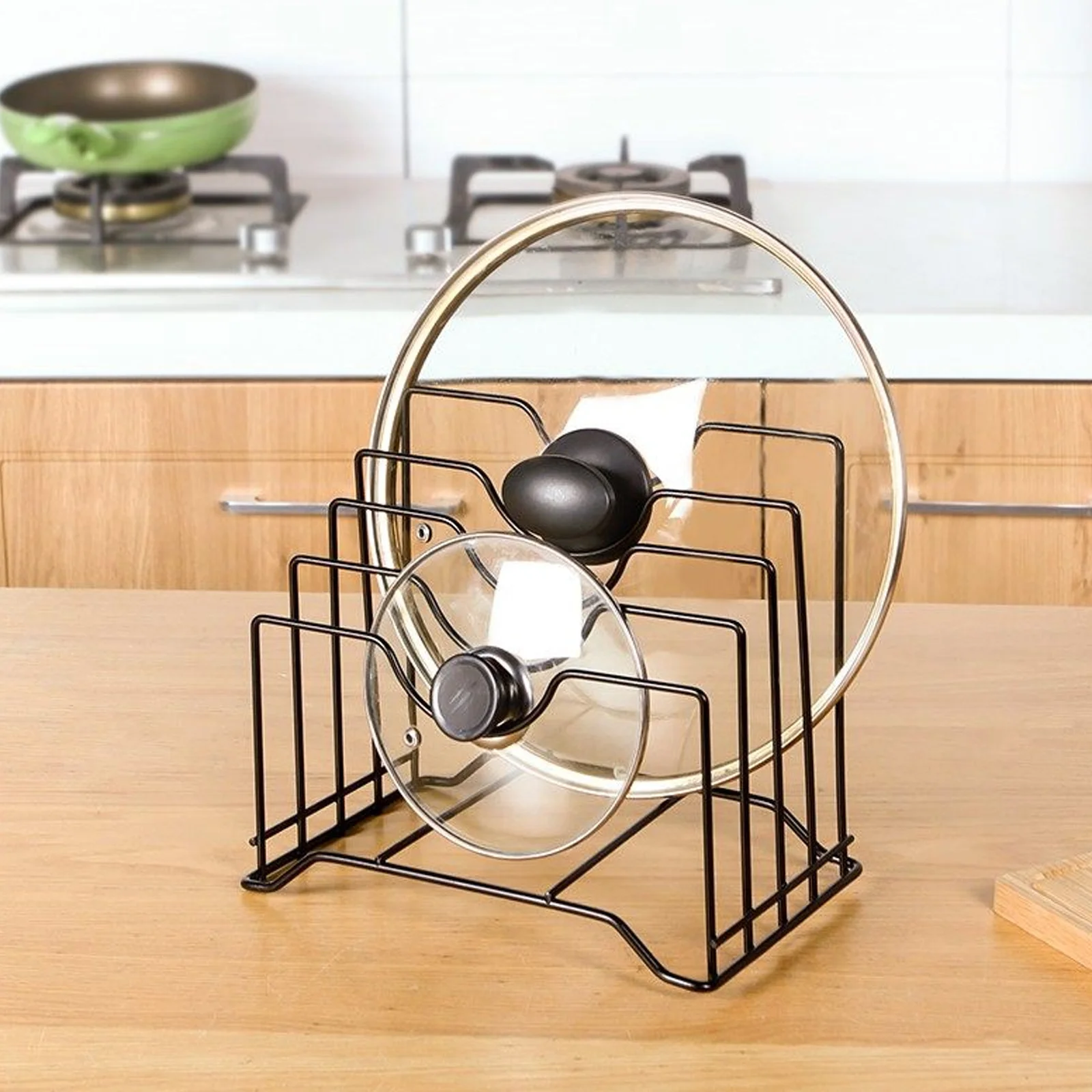 1pc Pot Cover Rack Black Multi-Functional Kitchen Storage Shelf For Cutting Board Cookware Organizer Home Kitchenware
1pc Pot Cover Rack Black Multi-Functional Kitchen Storage Shelf For Cutting Board Cookware Organizer Home Kitchenware