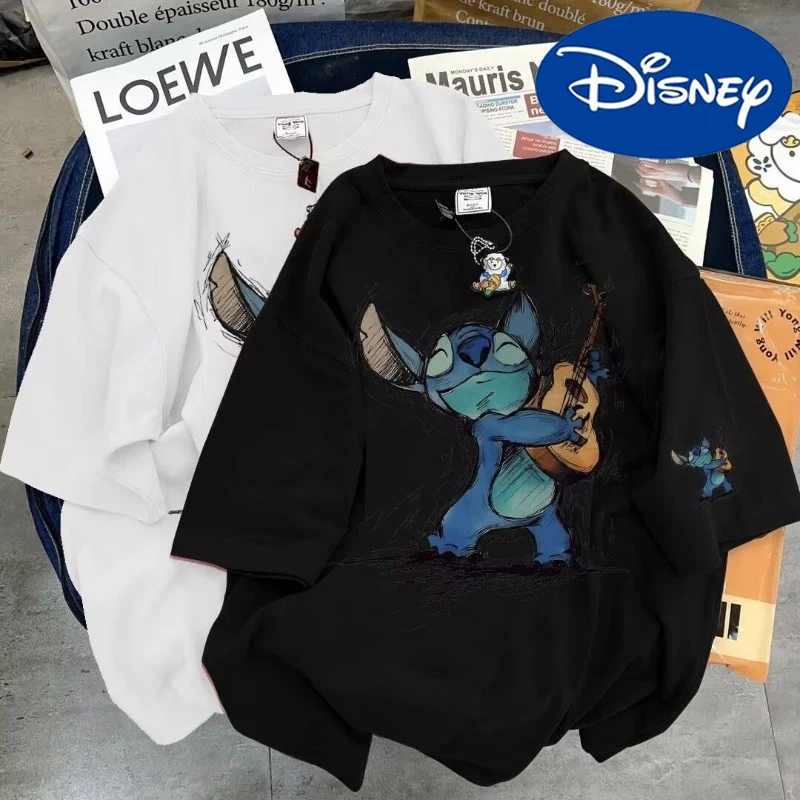 Футболка Disney Stitch Kawaii, летняя модная хлопковая трикотажная футболка в стиле граффити с принтом для мужчин и женщин, повседневная уличная одежда с круглым вырезом, подарки
Футболка Disney Stitch Kawaii, летняя модная хлопковая трикотажная футболка в стиле граффити с принтом для мужчин и женщин, повседневная уличная одежда с круглым вырезом, подарки