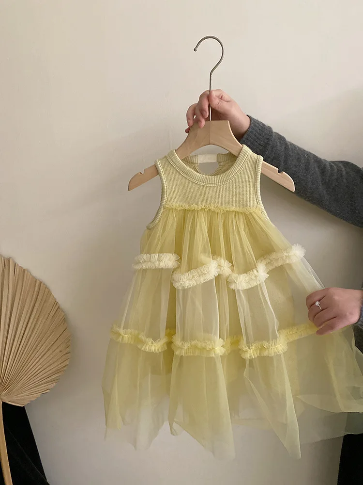 Little Girl Fairy Dress2025Spring Summer New Elegant Mesh Patchwork Tank Dress Stylish Princess Dress for Kids
Little Girl Fairy Dress2025Spring Summer New Elegant Mesh Patchwork Tank Dress Stylish Princess Dress for Kids