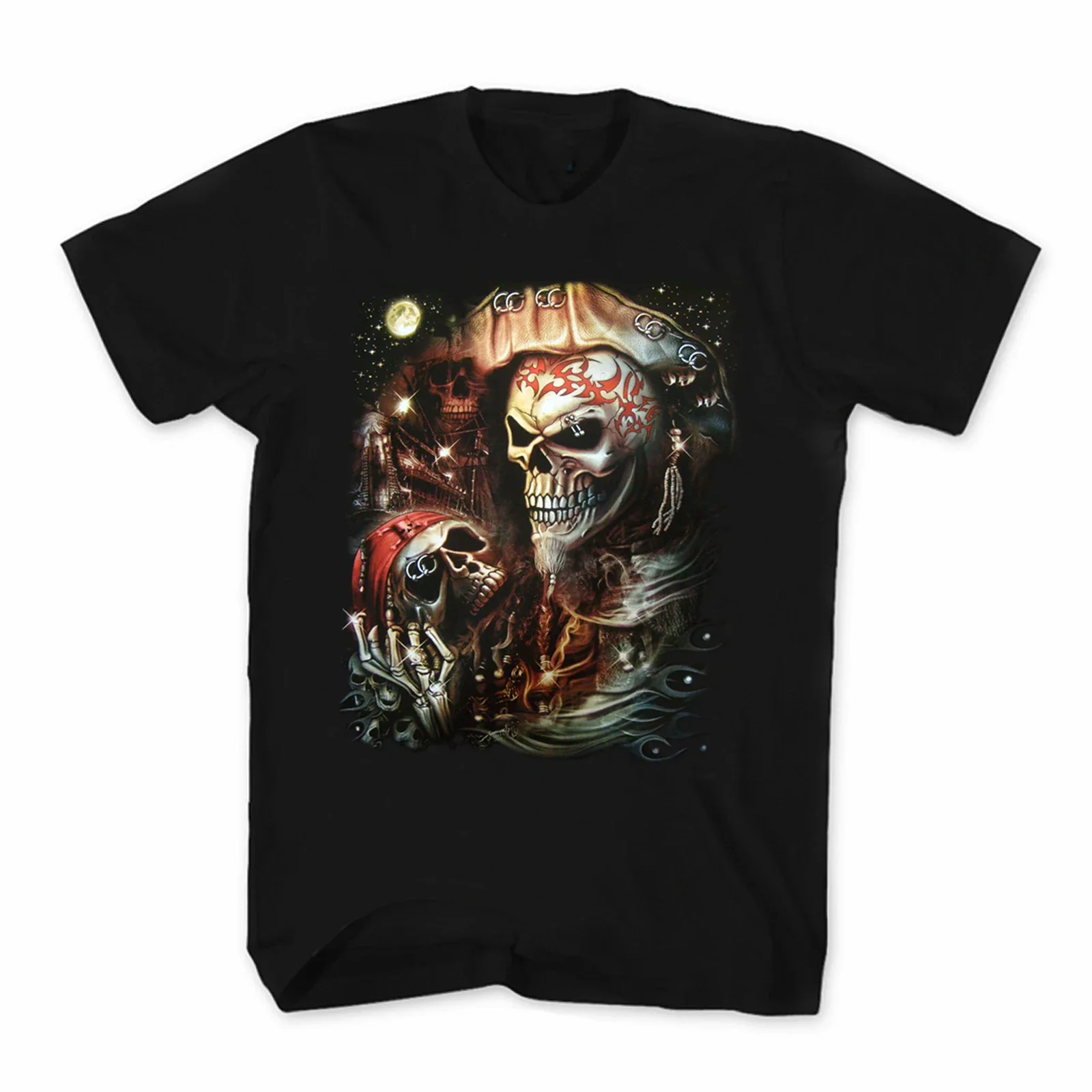 Fashion Piercing Art Starry Sky Pirate Skull Tattoo Printed T-Shirt. Summer Cotton Short Sleeve O-Neck Mens T Shirt New S-3XL
Fashion Piercing Art Starry Sky Pirate Skull Tattoo Printed T-Shirt. Summer Cotton Short Sleeve O-Neck Mens T Shirt New S-3XL