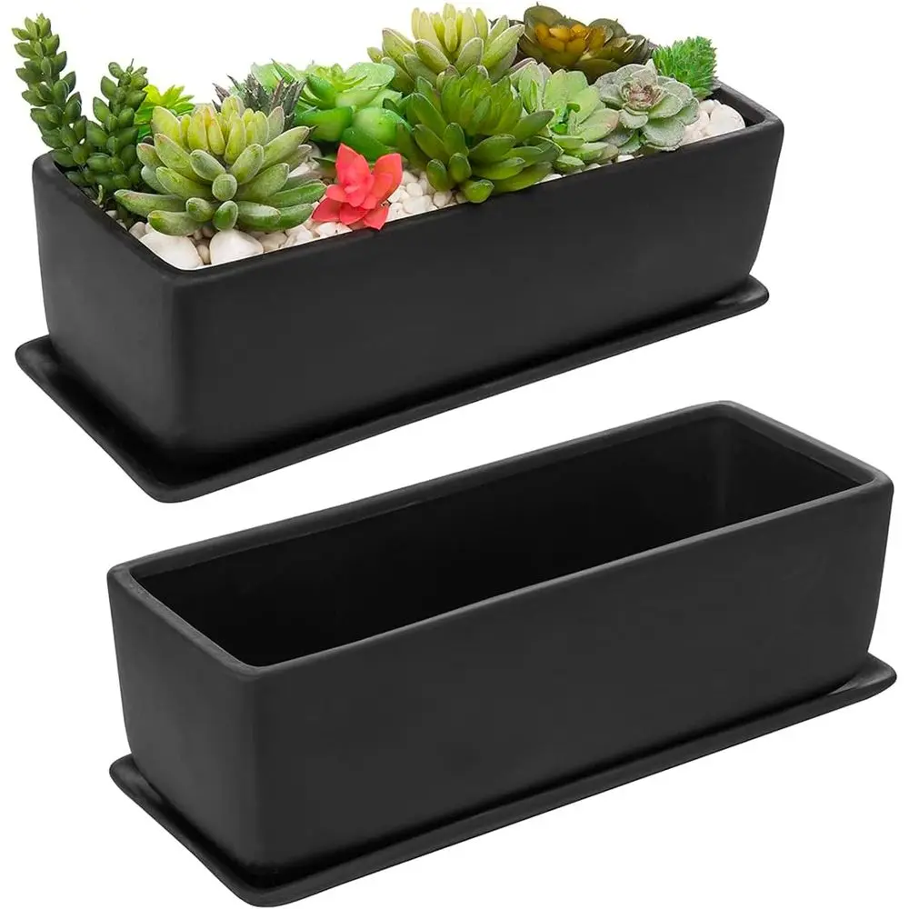 Matte Black Indoor Plant Pot with Drainage and Removable Tray, 14 Inch, 2-Pack
Matte Black Indoor Plant Pot with Drainage and Removable Tray, 14 Inch, 2-Pack