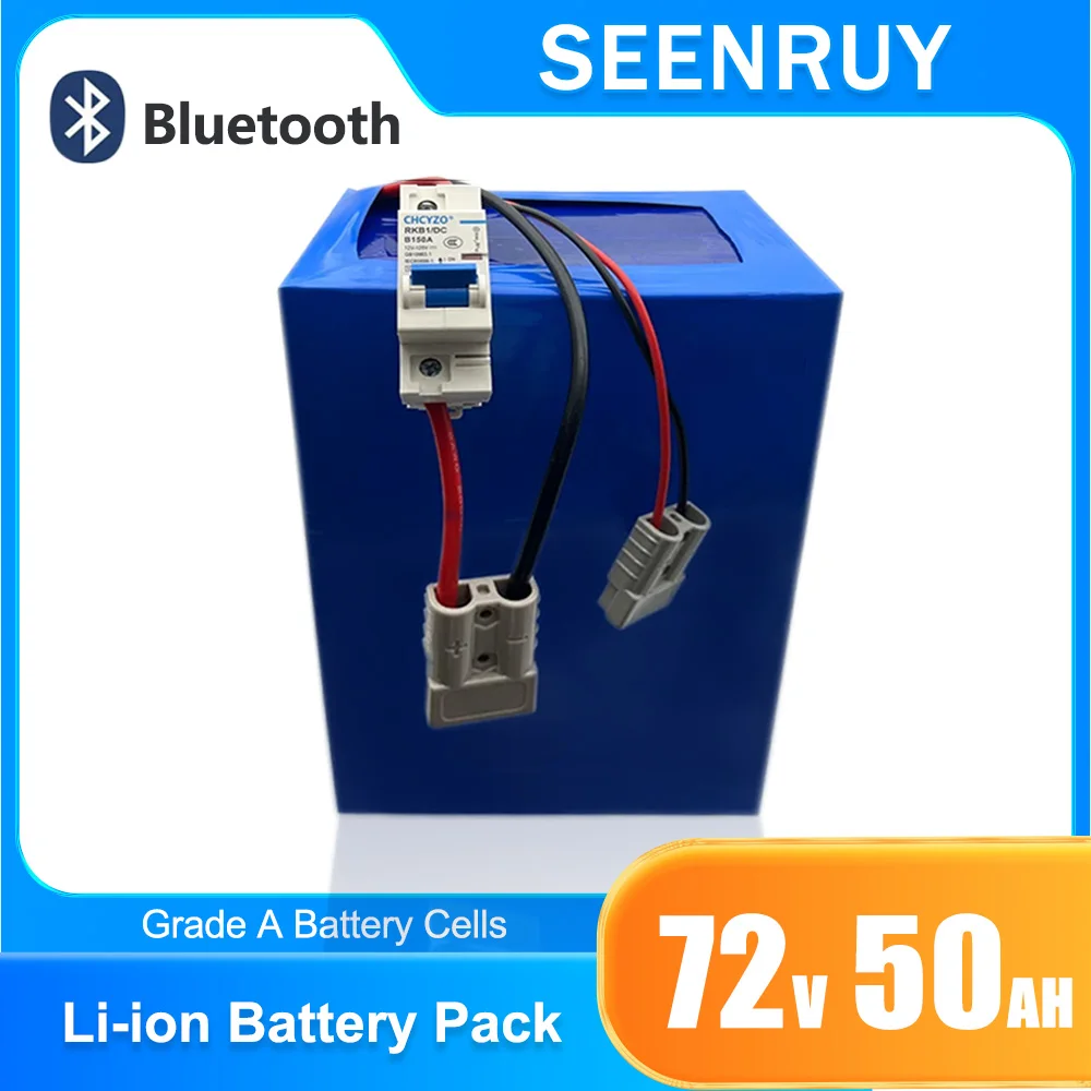 SEENRUYR 72V 50AH литий-ионный аккумулятор для скутера, тележки для гольфа, трехколесного велосипеда с воздушным переключателем 50A BMS и зарядным устройством 10A
SEENRUYR 72V 50AH литий-ионный аккумулятор для скутера, тележки для гольфа, трехколесного велосипеда с воздушным переключателем 50A BMS и зарядным устройством 10A