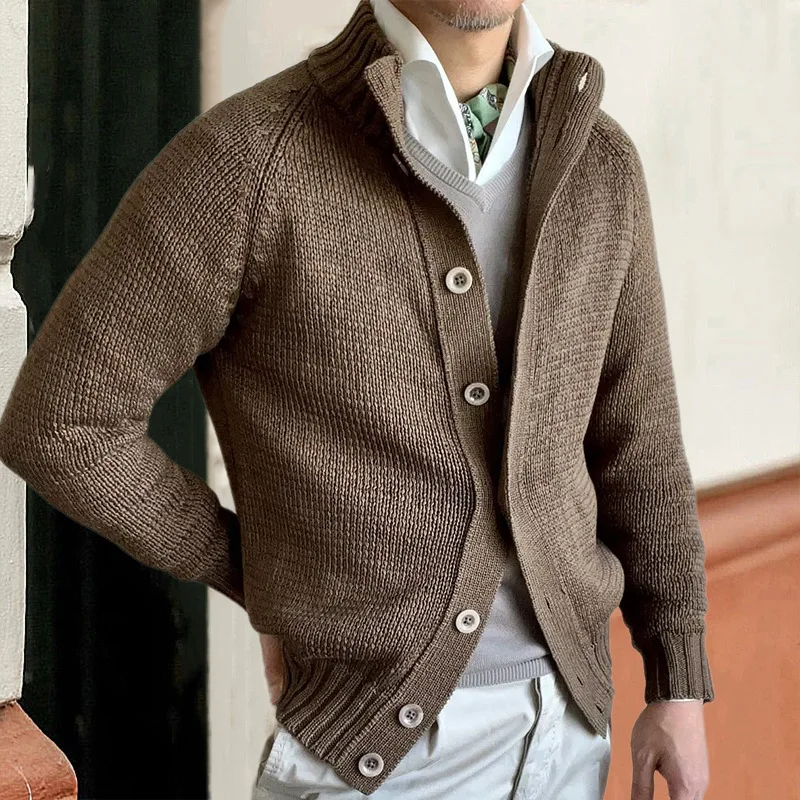 European and American Style Coat Suit Stand Collar Knitted Sweater Autumn Winter Retro Business Gentleman Cardi
European and American Style Coat Suit Stand Collar Knitted Sweater Autumn Winter Retro Business Gentleman Cardi