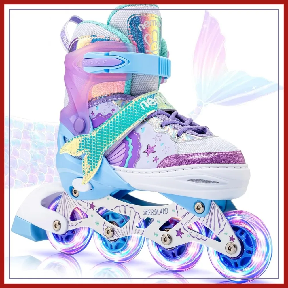 Adjustable Inline Skates for Beginners with Light up Wheels, Indoor Outdoor Roller Skates for Ages 4-12
Adjustable Inline Skates for Beginners with Light up Wheels, Indoor Outdoor Roller Skates for Ages 4-12