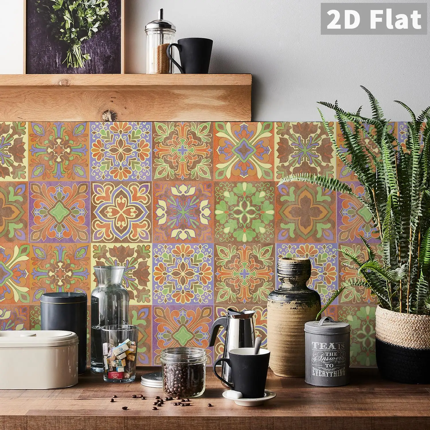 Retro pattern wall stickers, self-adhesive waterproof decorative tile stickers, used for living room kitchen and home decoration
Retro pattern wall stickers, self-adhesive waterproof decorative tile stickers, used for living room kitchen and home decoration
